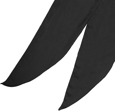 Classic Black Long Ribbon Scarf | Minimalist Neck Wrap & Hair Tie | 140cm Stylish Accessory