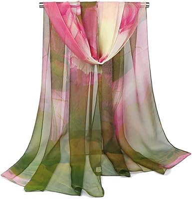 Dreamy Gradient Chiffon Scarf | Lightweight & Soft | Elegant Spring-Summer Wrap | Approx. 160×50cm