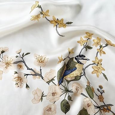 vintage bird and floral pattern.
